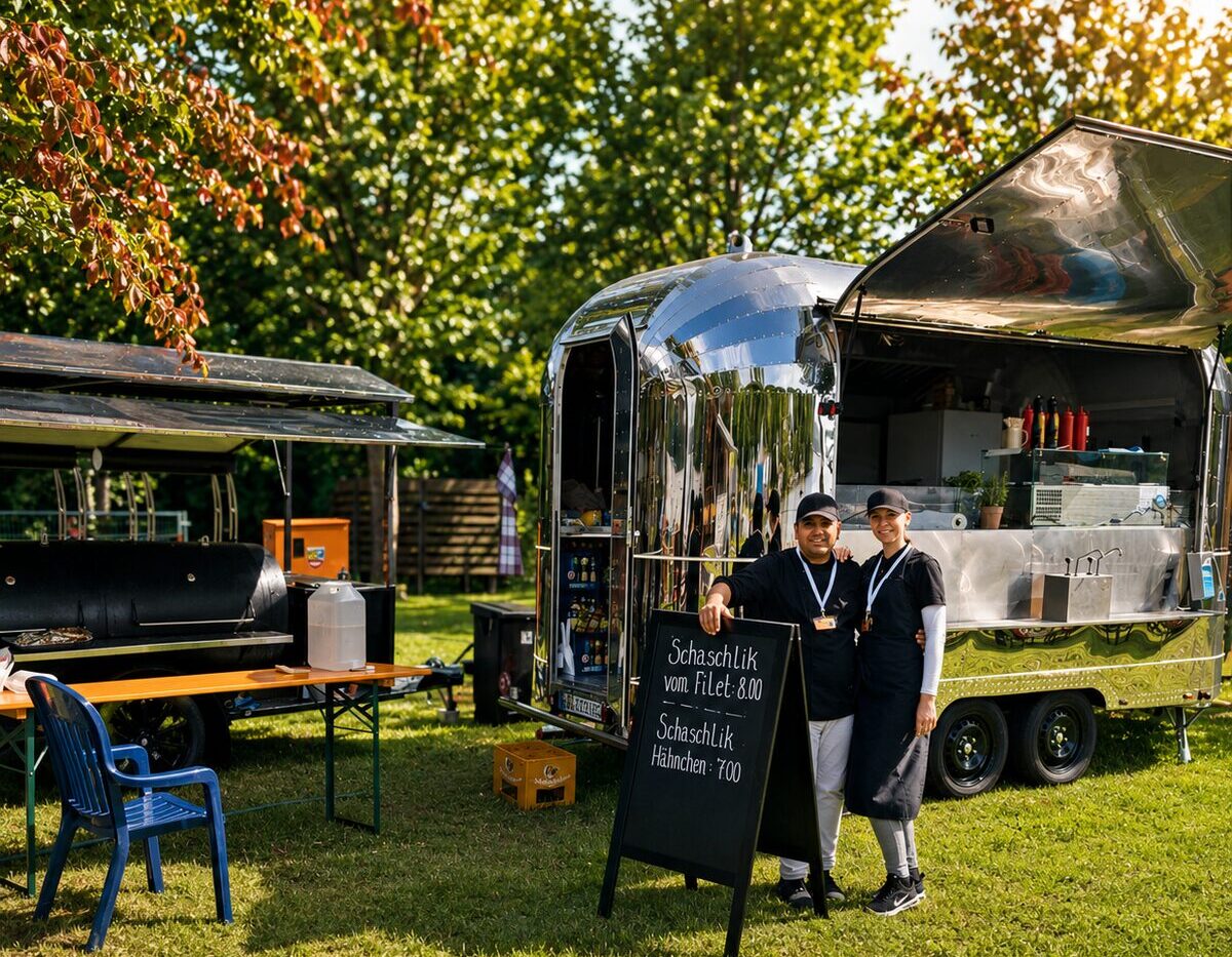 Food Truck mit Team